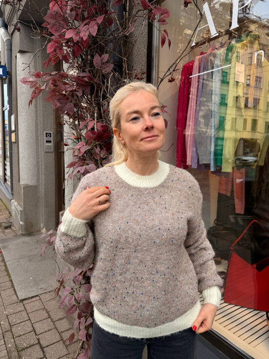 Džemperis ar stikla pērlītēm Bēšs Universāls izmērs